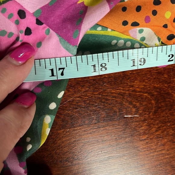 Crystal Sky Womens Mini Dress M Pink Orange Puffy Sleeves Zip Back Tie Sash EUC - Picture 14 of 16